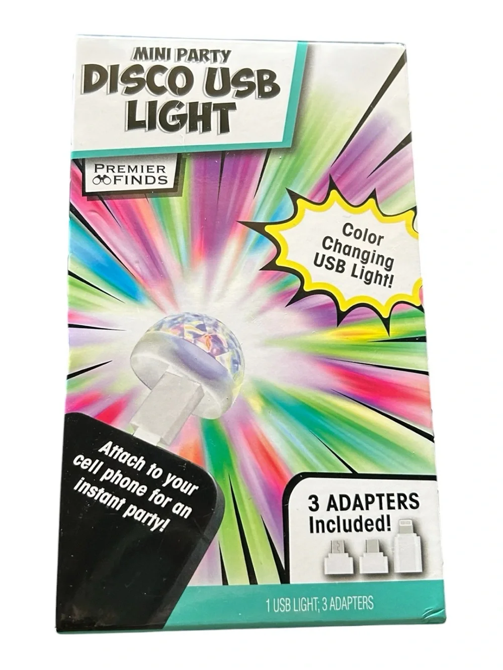 4/$20 Mini Party Disco USB Light - Color Changing USB Phone Light (Multicolor)